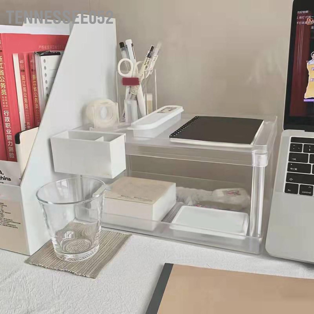 [Hàng Sẵn] Kệ đựng đồ Để Bàn Trong Suốt 2 Tầng Đựng mỹ Phẩm đồ dùng học tập Tiện Dụng【Tennessee052】