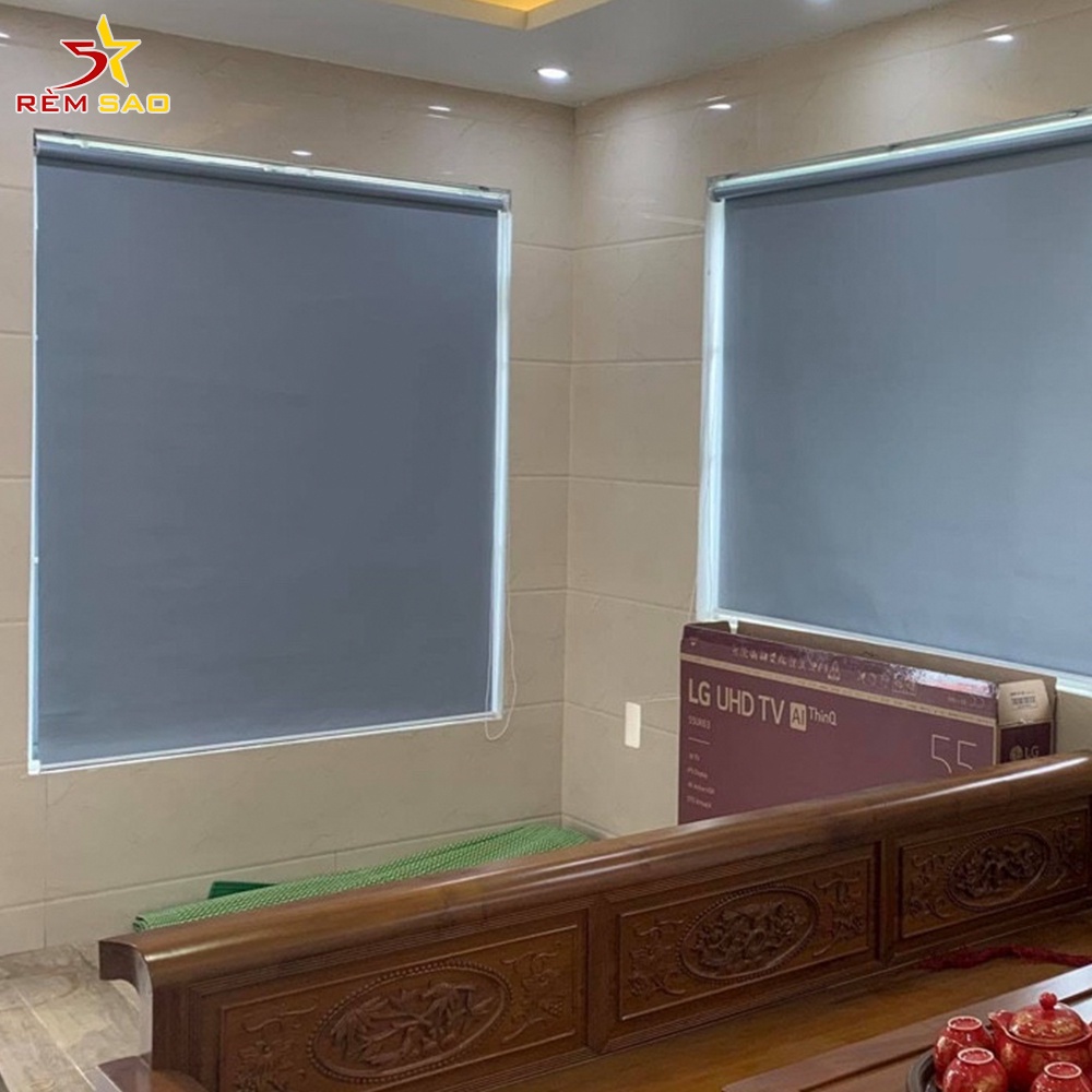 Rèm Cuốn Chống Nắng 100%, Cửa Sổ, Văn Phòng, Nhận Làm Theo Yêu Cầu - Rèm 5 Sao