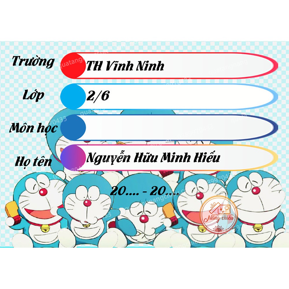 Nhãn vở in hình theo yêu cầu