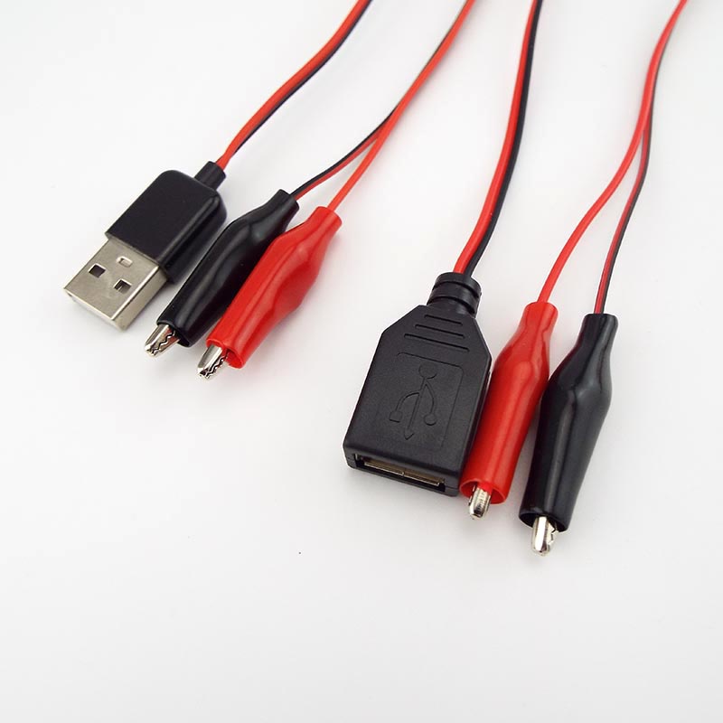 Dây Nối Dài Nguồn Điện Cá Sấu Kẹp Thử Điện Sang Cổng USB
