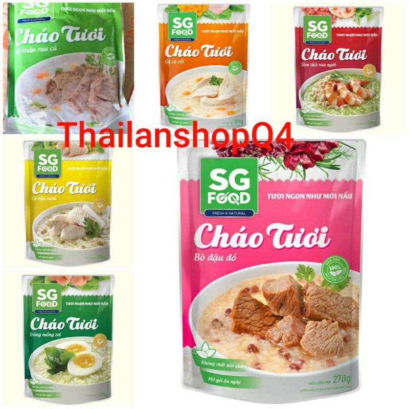 HCM- CHÁO TƯƠI DELI SG FOOD 270G (6 VỊ)