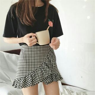 Váy quấn caro