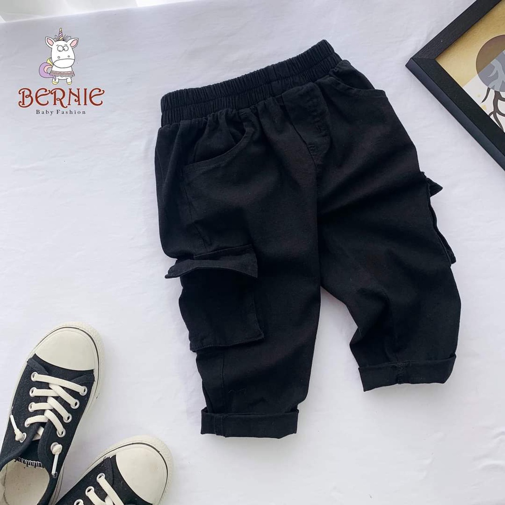 Set bộ sơ mi trắng bé trai quần kaki túi hộp Bộ quần áo thời trang bé trai Hàn Quốc - STB