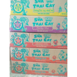 Thùng sữa trái cây Lif Kun Trái cây cam/Dâu 48 hộp x 110ml