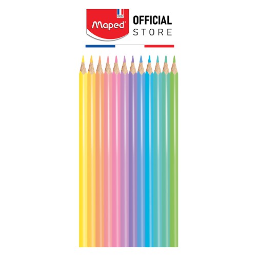 Chì màu Pastel Maped - 12 màu/hộp