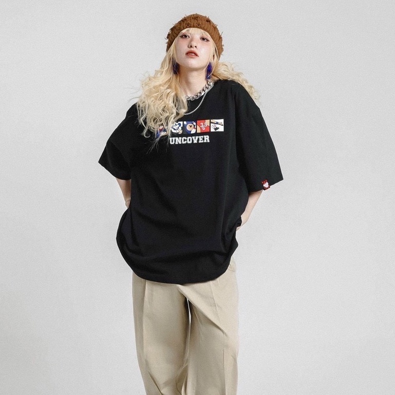 Áo Thun Tay Lỡ From Rộng Uncover Sporty Sici Full Tag Chính Hãng Màu Đen, Trắng, Xanh Nam Nữ 𝙎𝙖𝙩𝙤 𝙎𝙝𝙤𝙥 𝙐𝙣𝙞𝙨𝙚𝙭