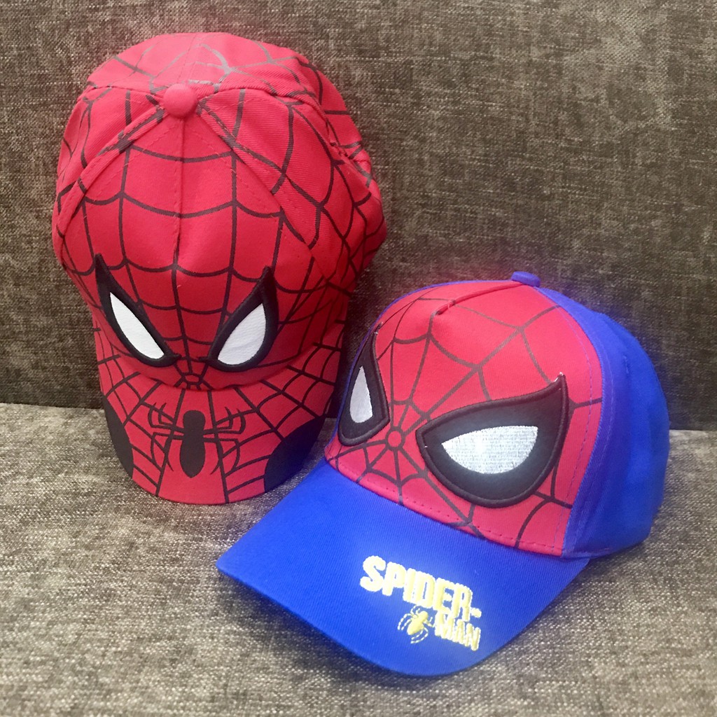 Mũ lưỡi trai người nhện Spiderman cho bé trai, bé gái - Mũ vành che nắng - Nón kết thêu và in cho bé đi biển, đi chơi