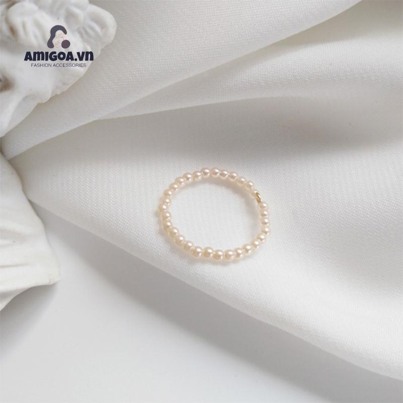 ✨✨Nhẫn Đính Ngọc Trai Giả Thanh Lịch Cho Nữ