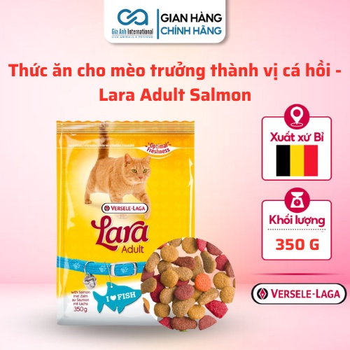 Thức Ăn Cho Mèo Trưởng Thành Vị Cá Hồi - Versele-Laga Lara Adult Salmon Bổ Sung Vitamin Và Khoáng Chất Gói 350r