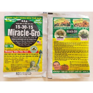 Phân bón lá hỗn hợp - Miracle-Gro Ra rễ nhiều mập thân xanh lá lớn trái đẹp bông - 10gr