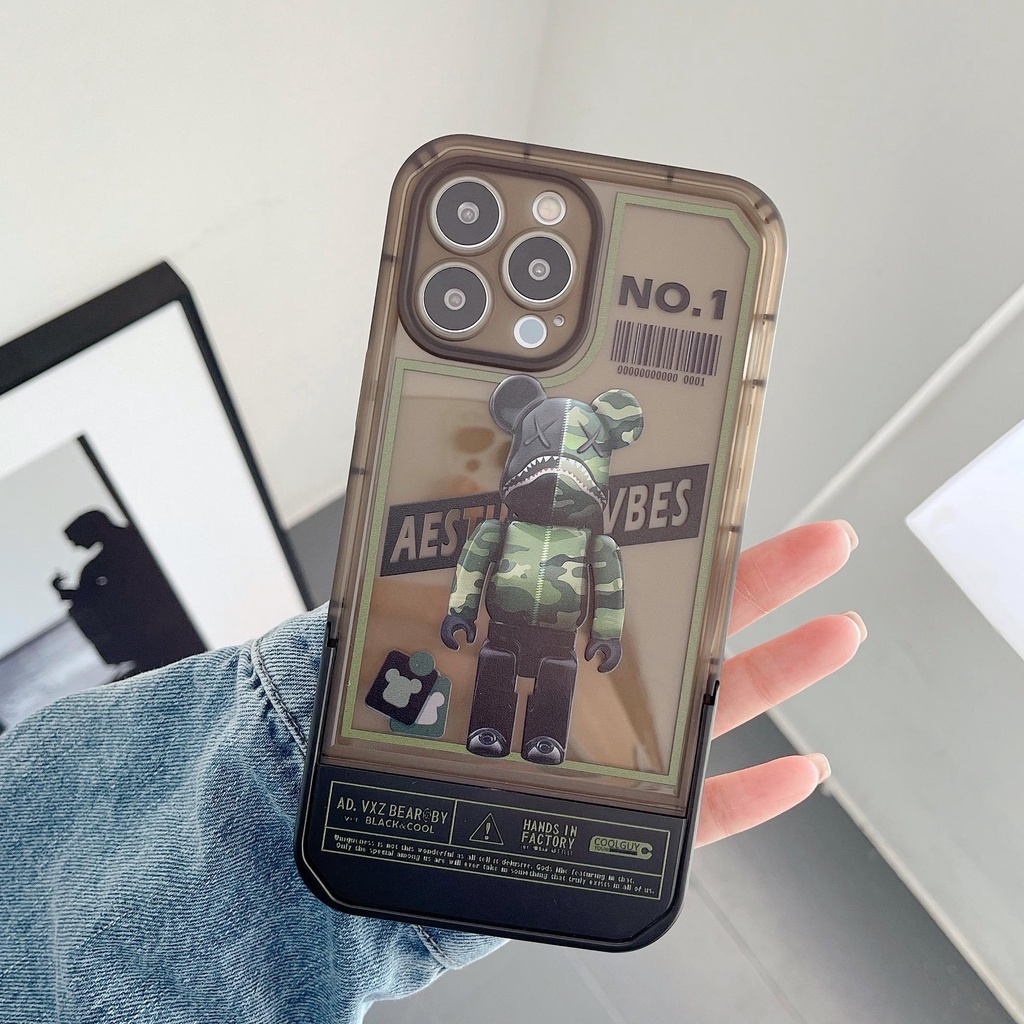 Ốp Điện Thoại Họa Tiết Rằn Ri Sang Trọng Kèm Giá Đỡ Cho iphone 13 Pro Max i13 13pro 11ProMax i11 iX XS XR 12Pro 12 Pro Max