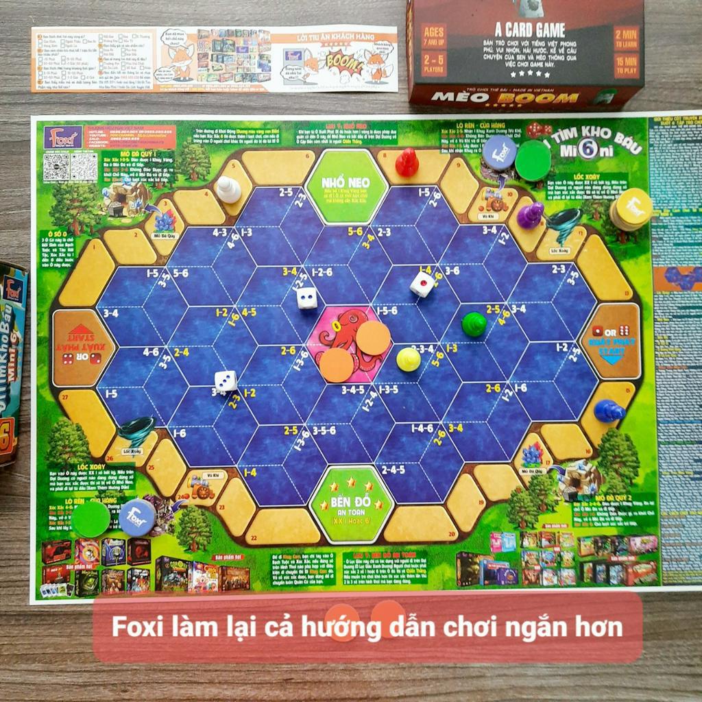 Board game-Đi tìm kho báu Mini 6 Foxi-phát triển tư duy toàn diện-kỹ năng quản trị và logic