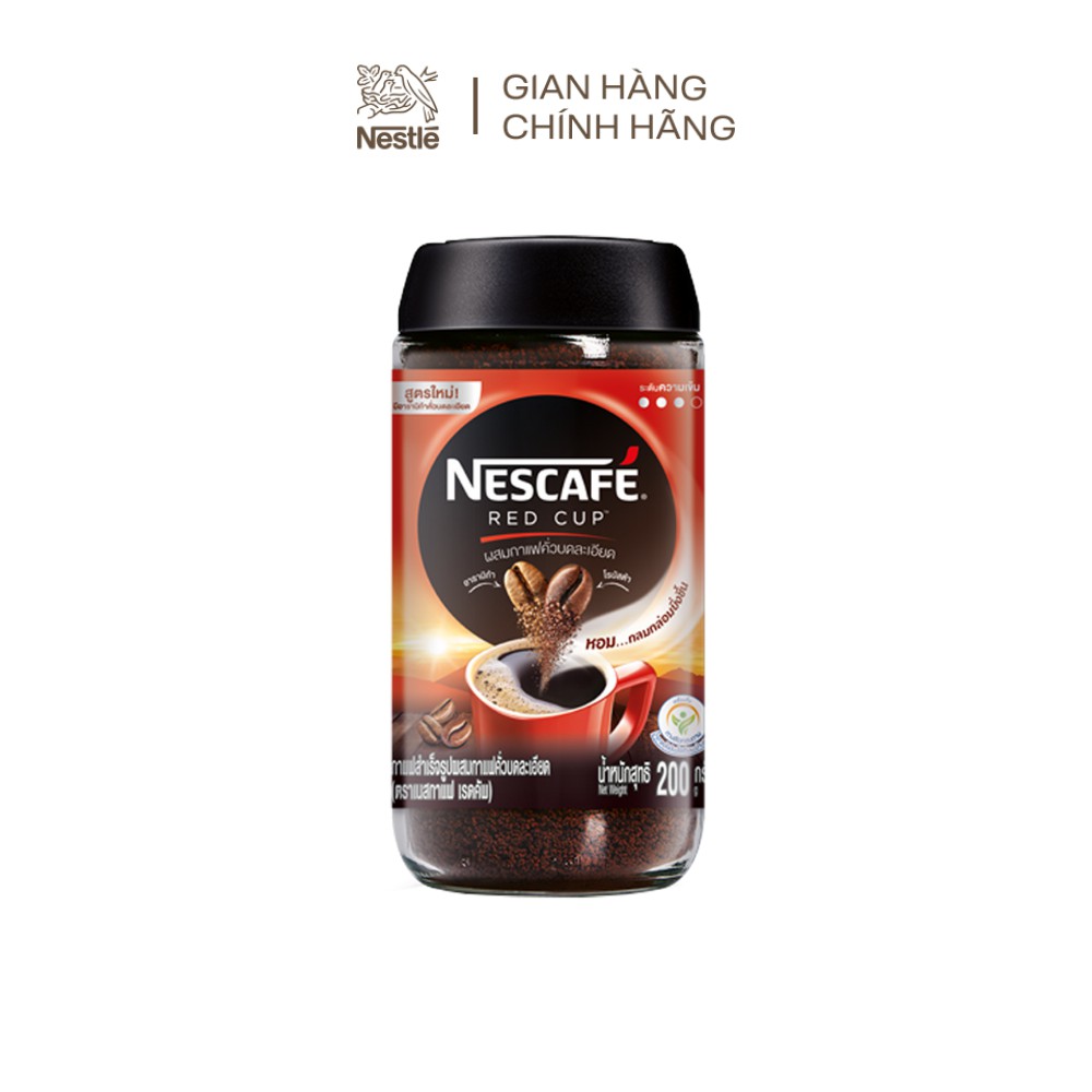 Cà phê hòa tan kết hợp cà phê rang xay Nescafé Red Cup hũ 200g | BigBuy360 - bigbuy360.vn