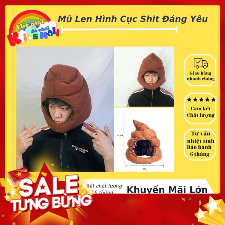 Mũ Len Hình Cục Phân, Mũ Len Đội Đầu Mùa Đông Vui Nhộn,Quà Tặng Đồ Dùng Độc Đáo Hot Trend Mùa Đông MSP89062