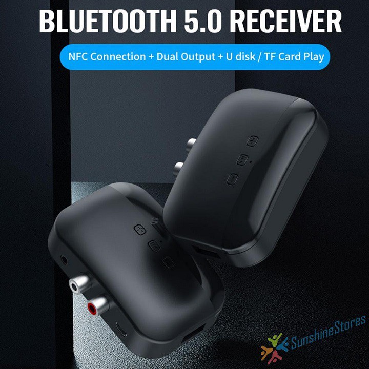 Thiết Bị Nhận Bluetooth BLS-B20 Có NFC Cổng 3.5mm, Aux Stereo 2RCA, USB, Khe Cắm Thẻ Nhớ