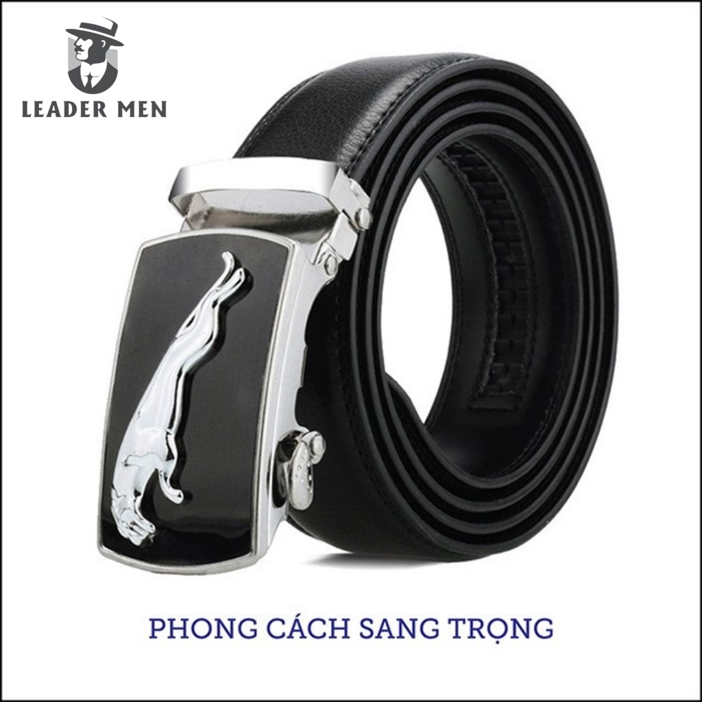 Thắt Lưng Nam LEADER MEN Chất Liệu Da Cao Cấp Khóa Tự Động - Dây Lưng Nam Thời Trang Khóa Mặt Hình Con Báo TLK4-01