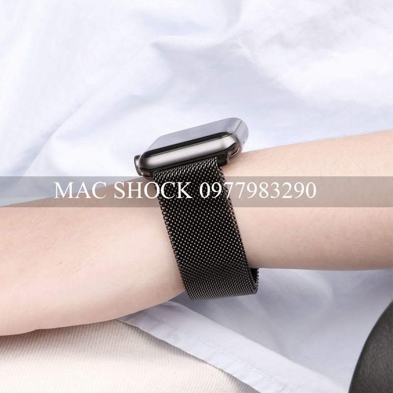 [ SALE SẬP SÀN] Dây đeo Thép Chống Gỉ cho Apple watch Size 38mm 40mm 42mm 44mm ( Milanese) - Mac Shock