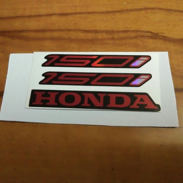 Bộ tem dán Honda 150 i màu đỏ phản quang