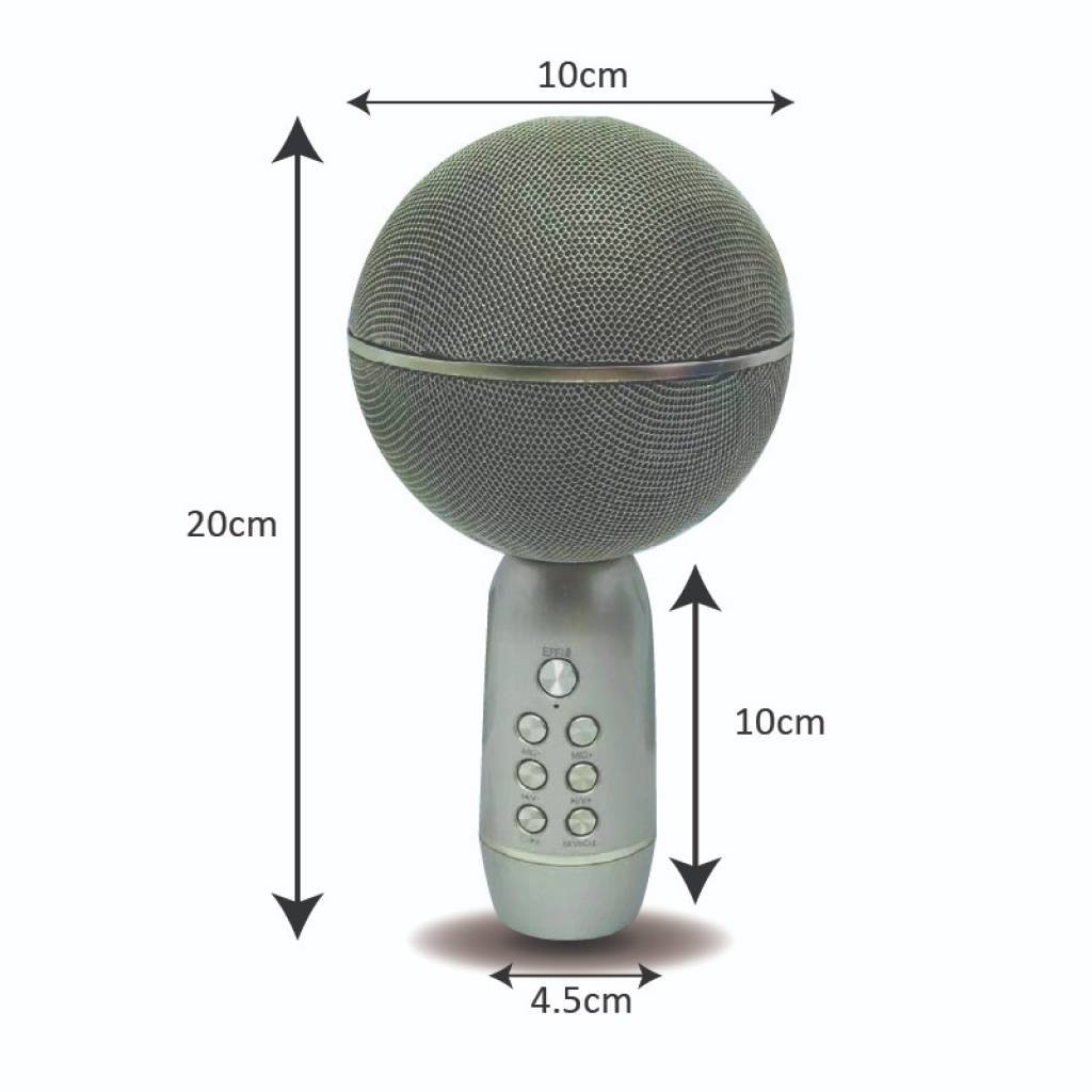 Micro karaoke bluetooth 3 in1 YS 08, mic hát đa năng thu âm kiêm loa blutooth