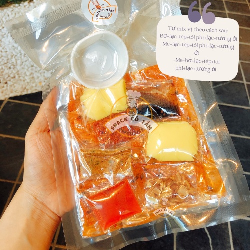 Combo Bánh tráng me Bánh tráng chấm bơ 2in 1 hút chân không tiện lợi tiết kiệm bảo quản lâu/Snack Cô Tấm