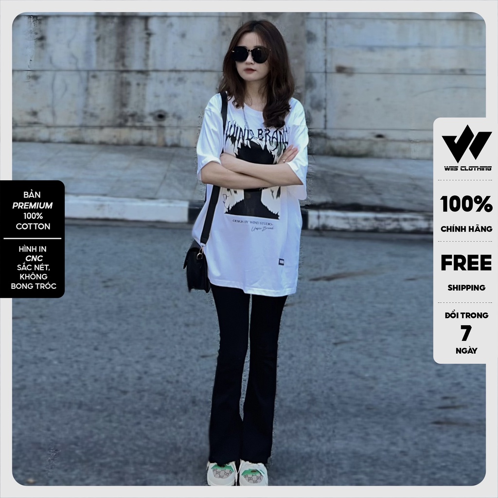 Áo thun tay lỡ unisex form rộng WIIS phông oversize cotton 65% ANIME nam nữ ulzzang