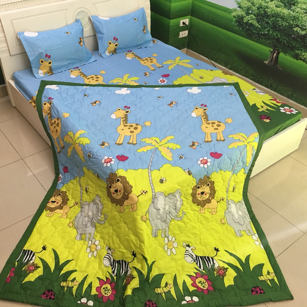Chăn Hè Thu Trần Bông 3 Lớp,Được chọn mẫu,hàng việt nam-vườn thú xanh