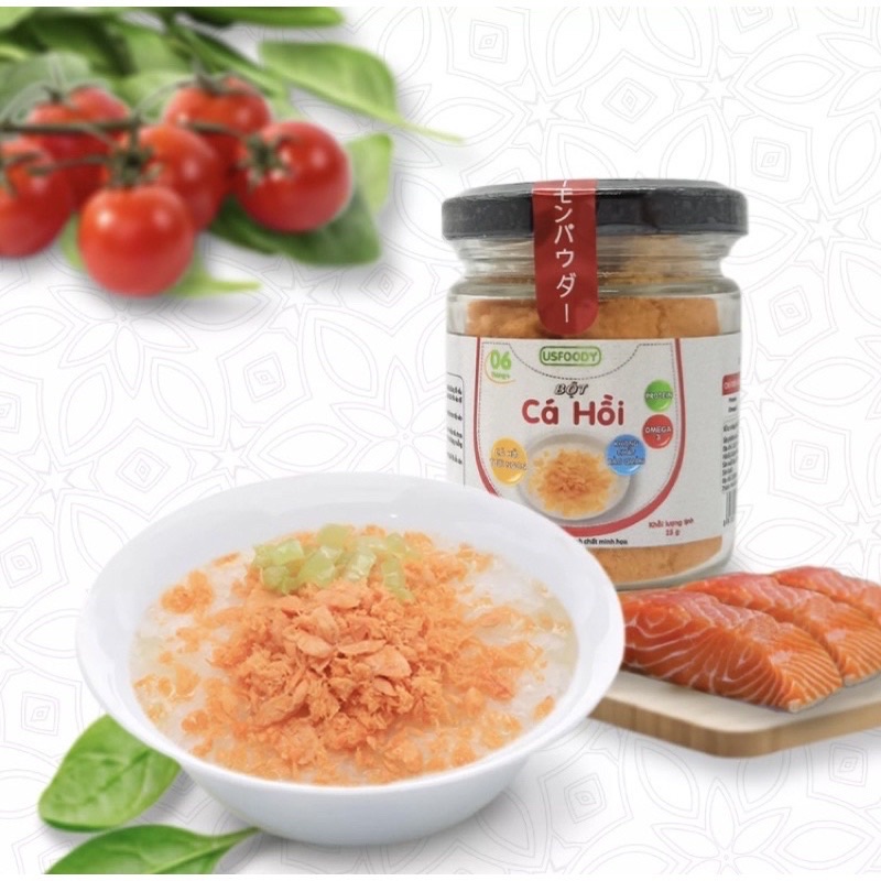 Date 3/2024 Ruốc cá hồi /cá lóc/tôm USFOOD siêu thơm ngon cho bé ăn dặm - chà bông cho bé không mặn 10g,20g