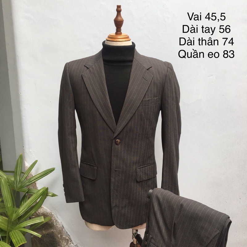 (10 bộ) Âu phục nam nguyên bộ gồm áo vest và quần tây ống suông cùng màu hàng công sở may đo xuất Nhật secondhand