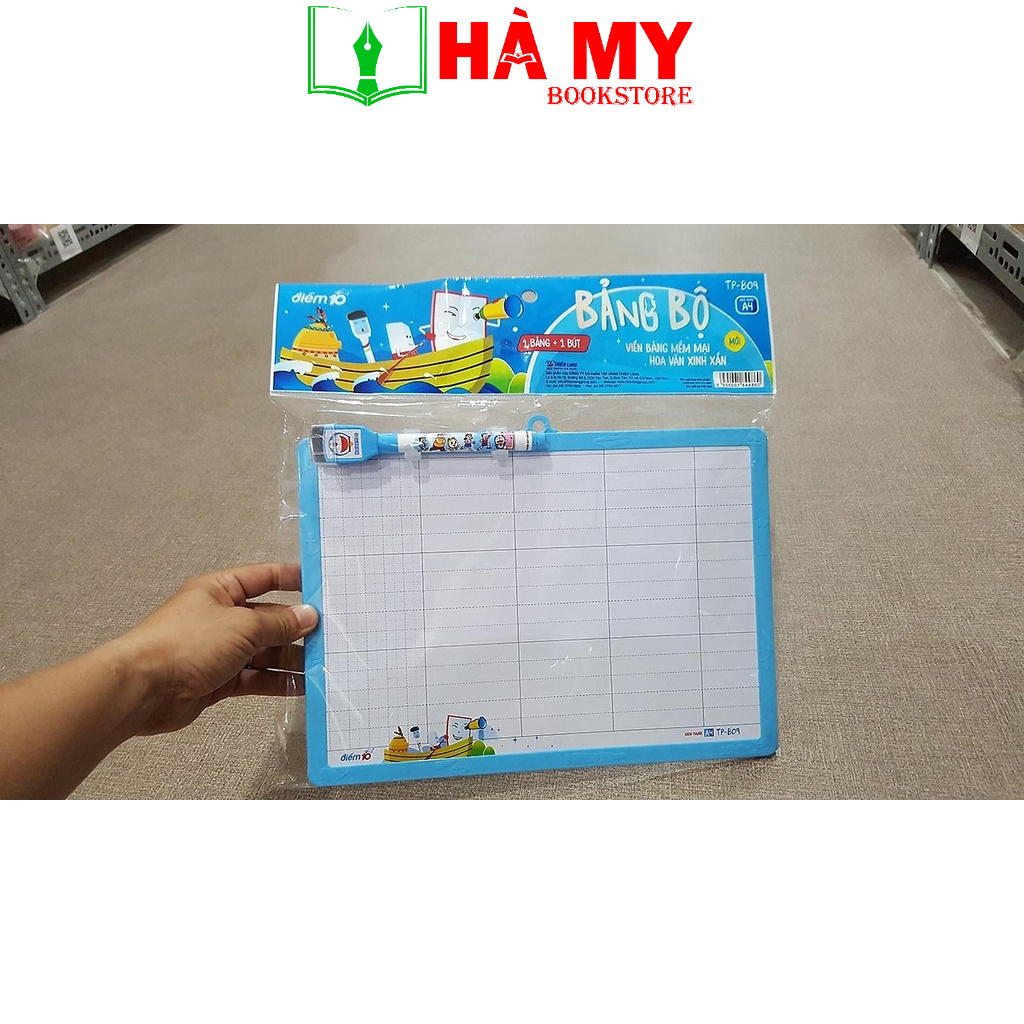[Hỏa Tốc] Bảng Bộ Điểm 10 B-09/B-015 màu ngẫu nhiên- Bảng 2 mặt viết phấn và viết lông Thiên Long