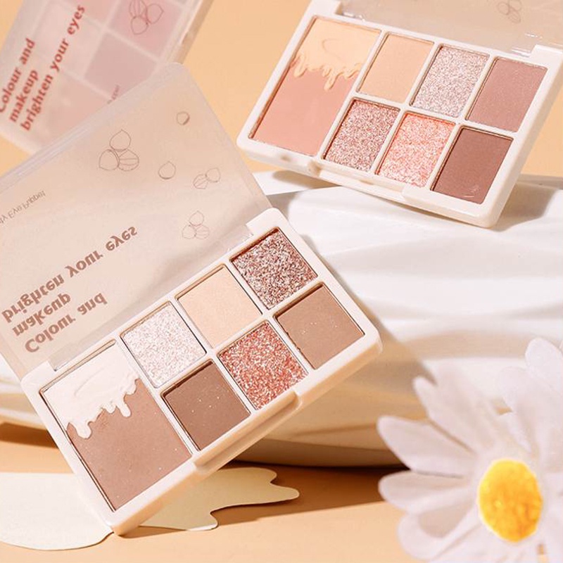 [Hàng mới về] Bảng phấn mắt màu lì/ nhũ mềm mịn kháng nước lâu trôi