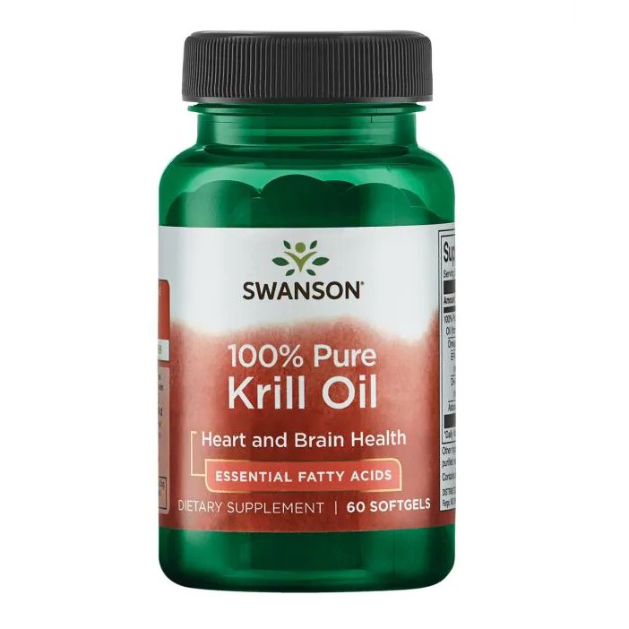 Swanson 100% Pure Krill Oil dầu nhuyễn thể nguyên chất 60 viên