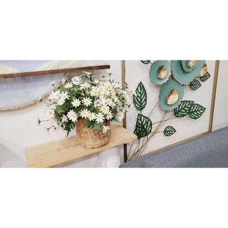 hoa lụa giỏ cúc họa mi cắm sẵn