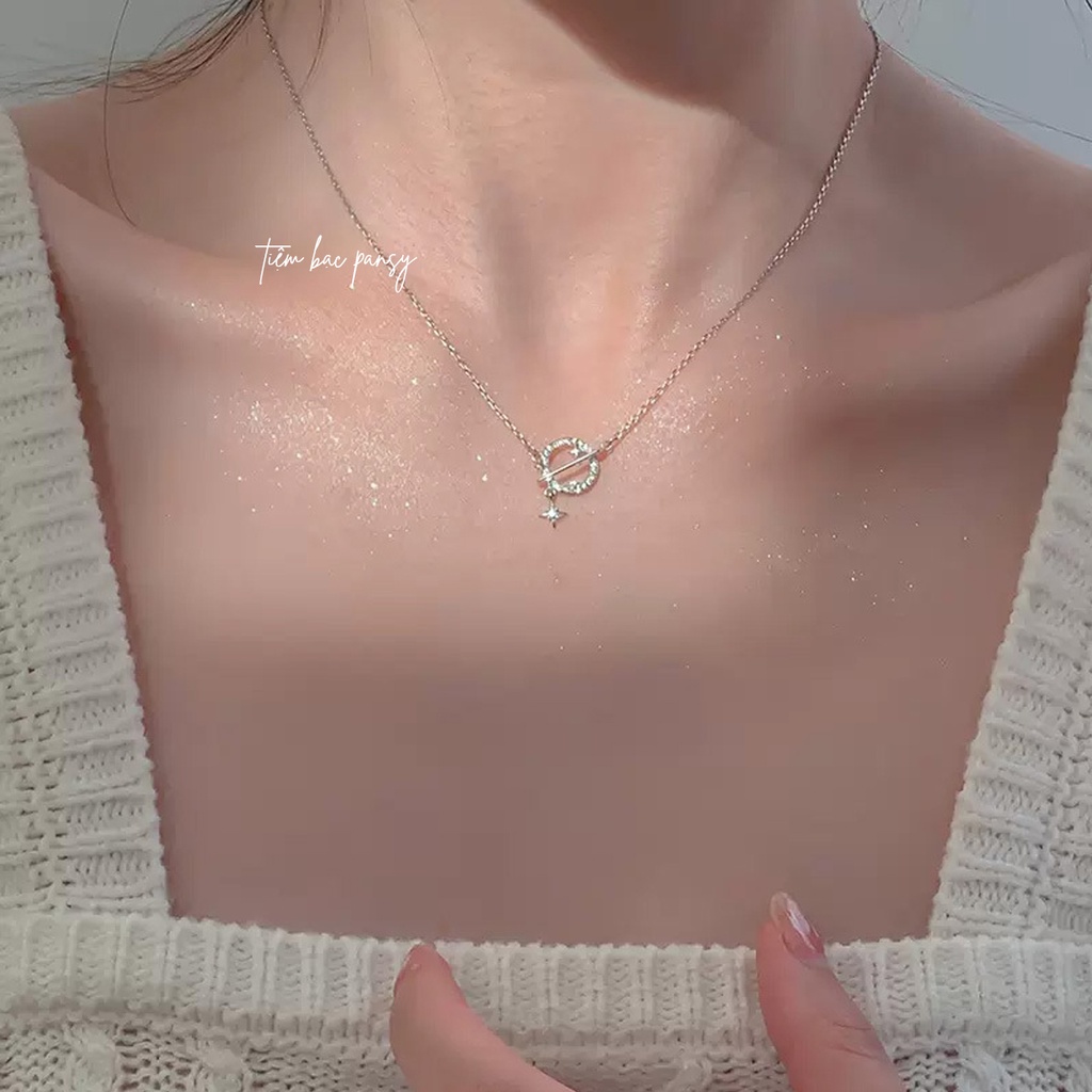 Dây chuyền hành tinh vũ trụ PANSY - Vòng cổ nữ bạc ta thiết kế độc đáo