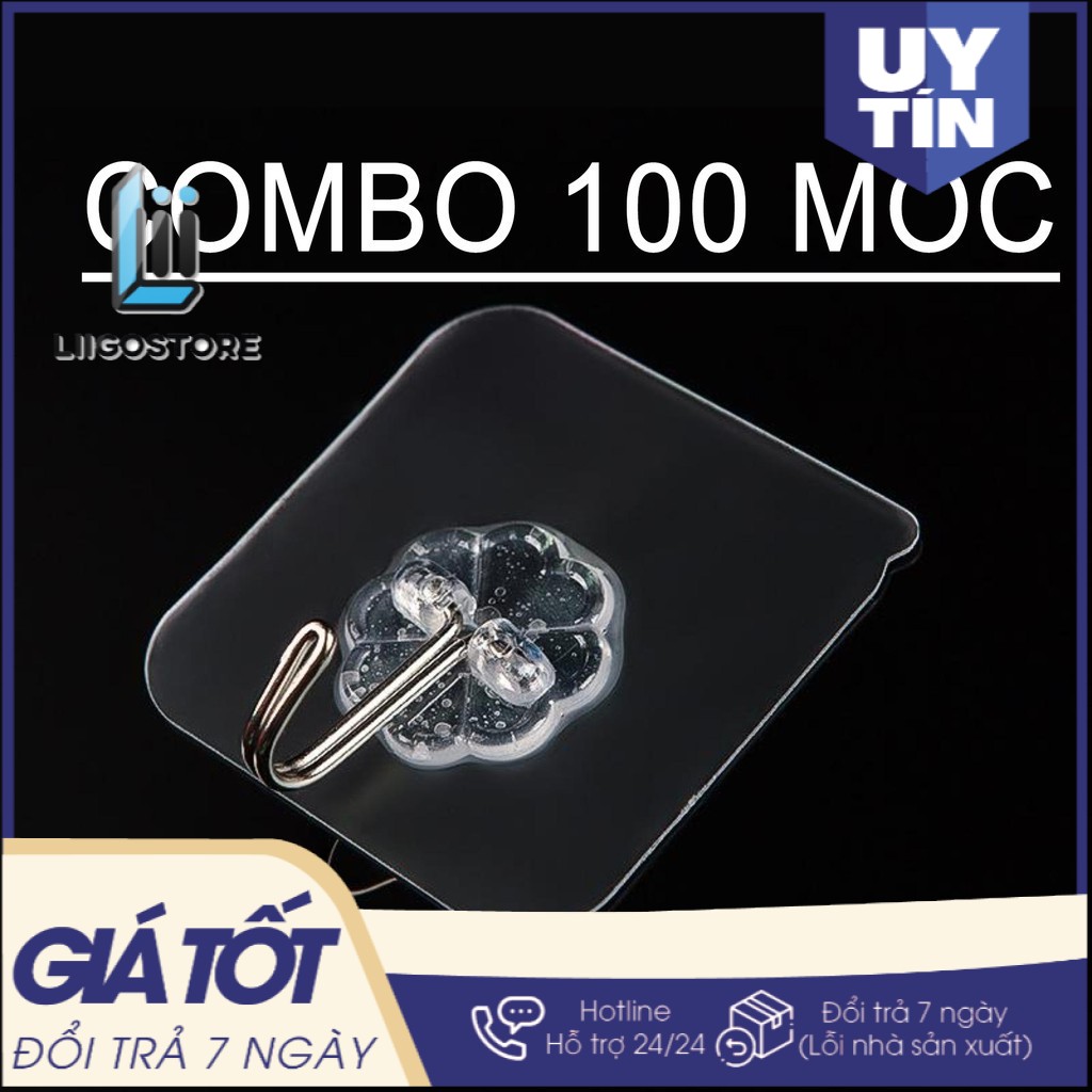 COMBO 100 MÓC DÁN TƯỜNG SIÊU DÍNH Hàng Loại I