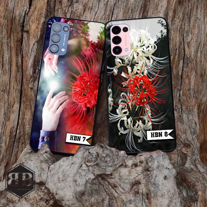 ỐP lưng kính cường lực Oppo Reno 5 / Reno 5 5G hoa bỉ ngạn