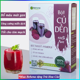 Bột củ dền Behena nguyên chất bổ máu tốt cho tim mạch hộp 50g