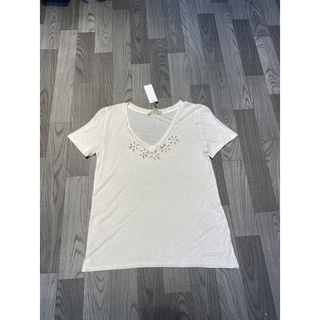 SALE áo thun cotton đính hoa nữ