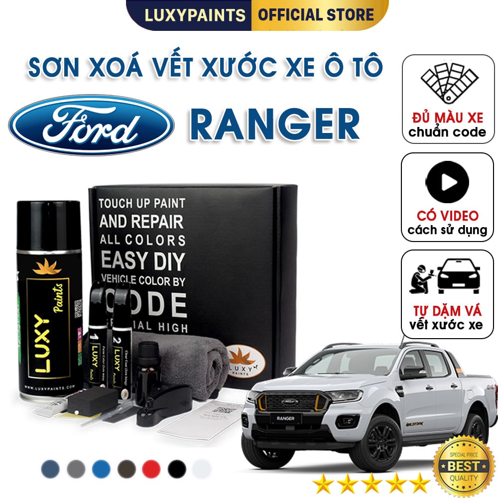 Sơn xóa vết xước xe ô tô Ford Ranger LUXYPAINTS, màu chuẩn theo Code dễ sử dụng độ bền cao - LP01FORA