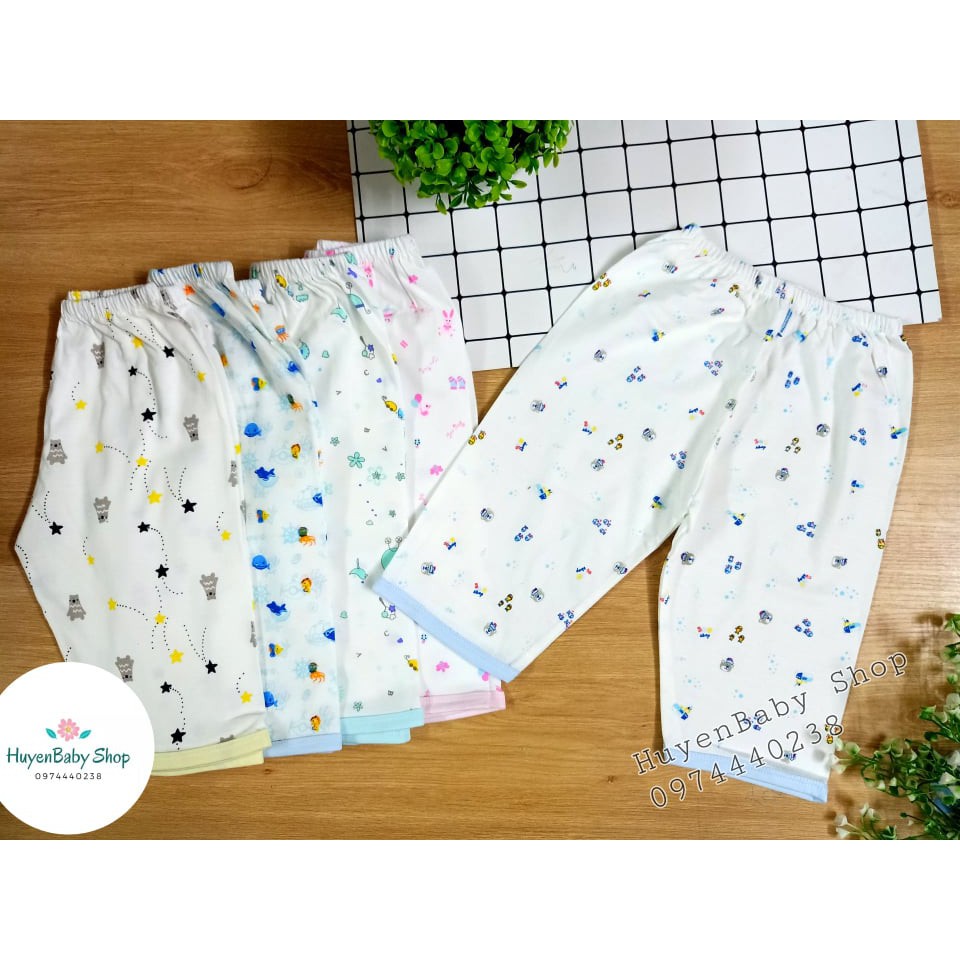 Quần dài sơ sinh JOU mẫu Họa Tiết - Chất vải cotton 100% mềm, mịn, thoáng mát cho bé trai, bé gái