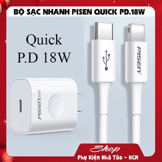 Bộ Sạc Nhanh Pisen PD 18W Dành Cho 8/8P/XR/X/XS/XSMAX/11/11ProMax