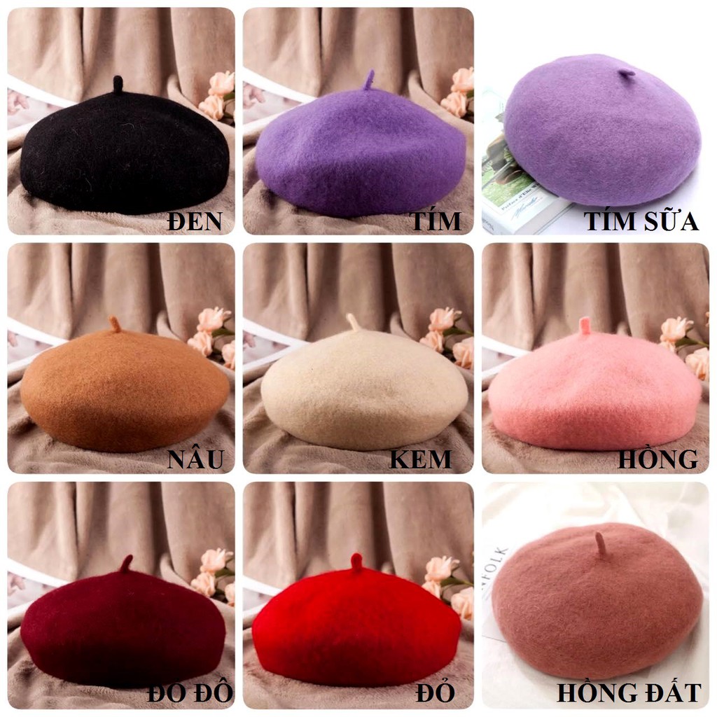 Mũ nồi nón nồi beret có dây rút