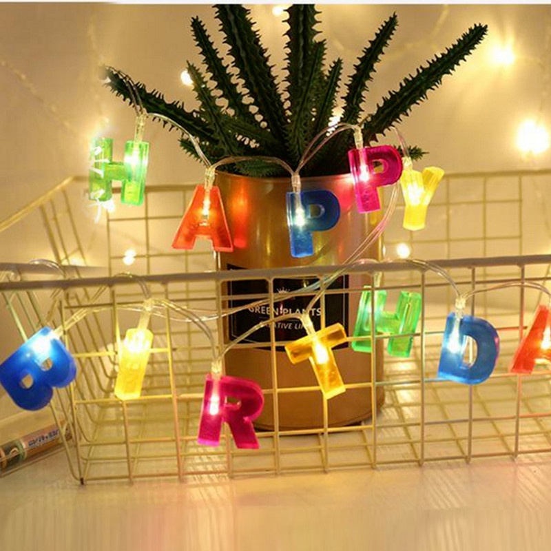 Dây đèn LED 1.3m nhiều màu sắc độc đáo dùng trang trí sinh nhật