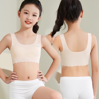 Áo lót ống bằng cao su có đệm ngực dành cho bé gái tuổi dậy thì 8-16 tuổi