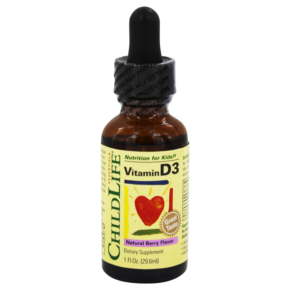 Viên uống Bổ Sung ChildLife, Pure DHA, Natural Berry 90 viên  hoặc Vitamin D3, Natural Berry Flavor, 1 fl oz