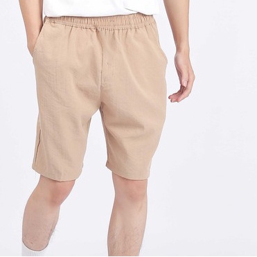 Quần sooc vải đũi nam, quần ngắn nam đũi lưng thun có chun cao cấp màu trắng đen mặc mùa hè thoải mái Y | BigBuy360 - bigbuy360.vn