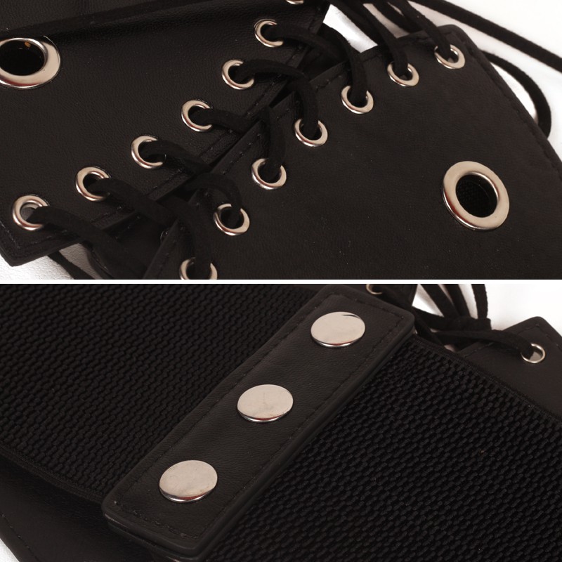 Thắt eo nịt bụng retro phù hợp với áo sơ mi Corset lỗ tròn vintage