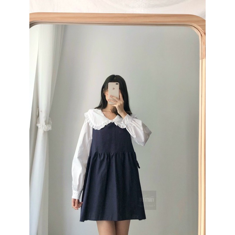 Áo Tanktop babydoll linen (ảnh thật )