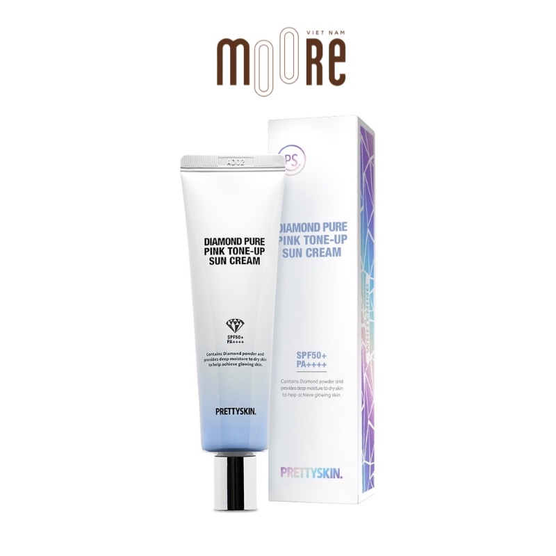 Kem chống nắng kim cương Pretty Skin Diamond Pure Pink Tone-up Sun Cream 50ml