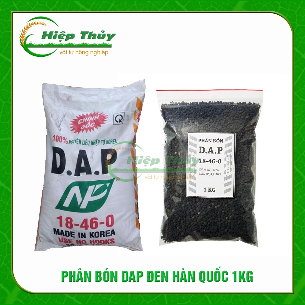1KG Phân bón DAP đen Hàn Quốc, phân bón dạng hạt đen Bán lẻ gói 1Kg
