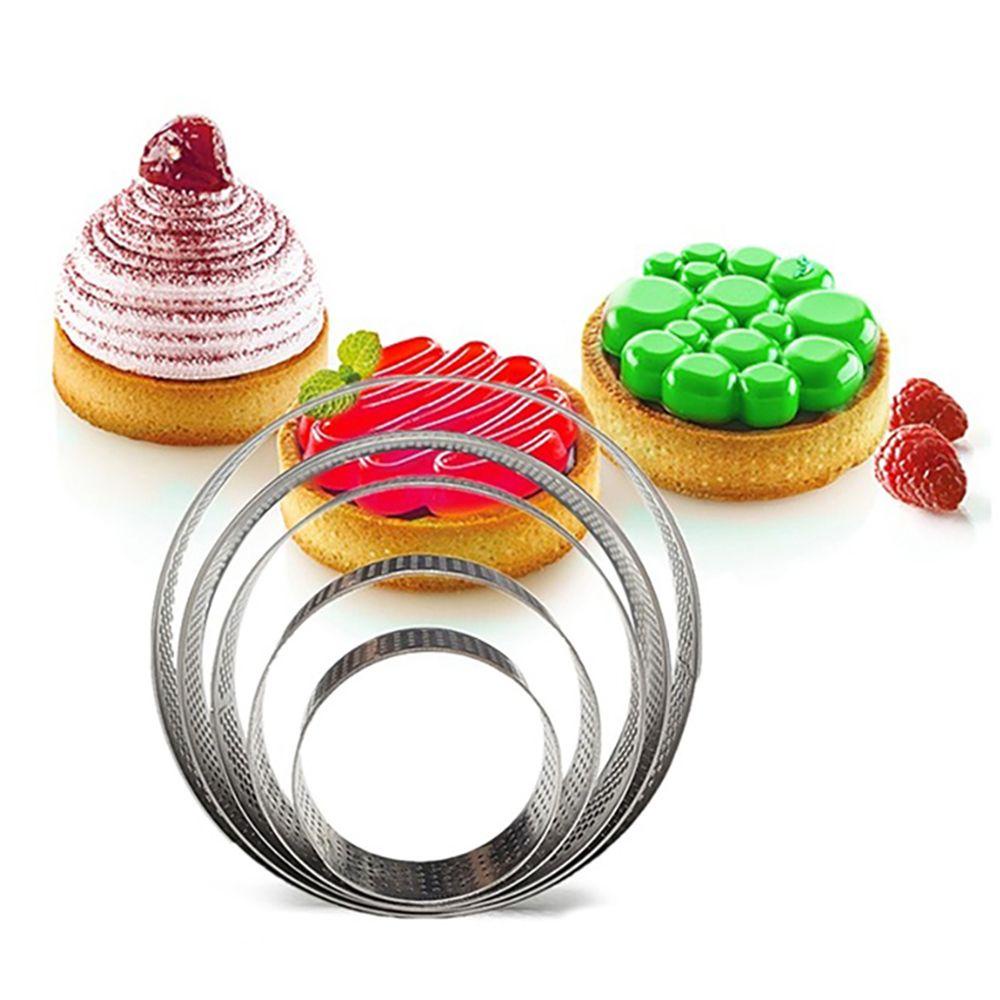 Khuôn Làm Bánh Tartlet Hình Tròn Thiết Kế Đục Lỗ Tiện Dụng DIY
